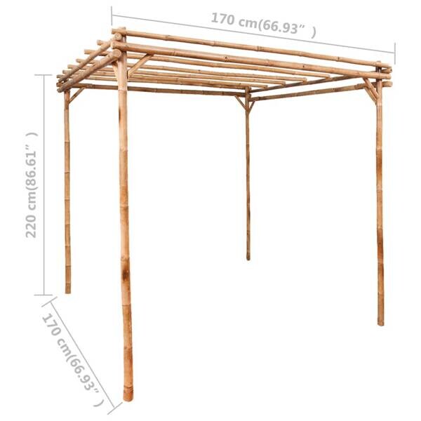Pergola braun B/H/L: ca. 170x220x170 cm