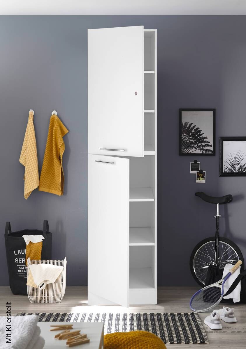 Respekta Hochschrank Clara weiß matt B/H/T: ca. 50x200x67,6 cm
