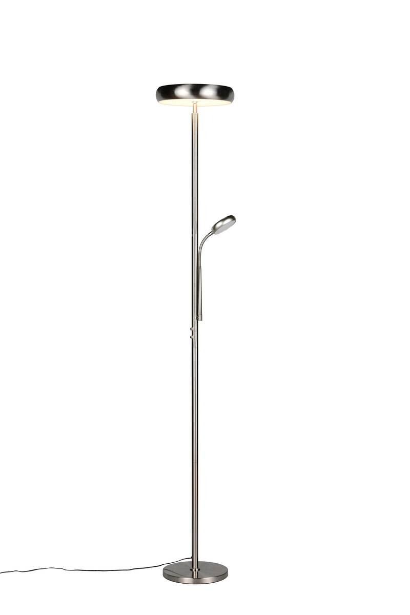 Reality Stehlampe Palermo nickel matt Metall H: ca. 183 cm 1 Brennstellen