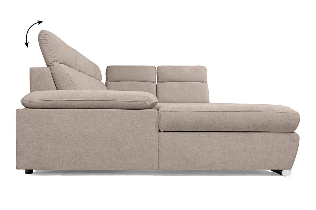 Wohnlandschaft braun Webstoff B/H/T: ca. 230x355x193 cm
