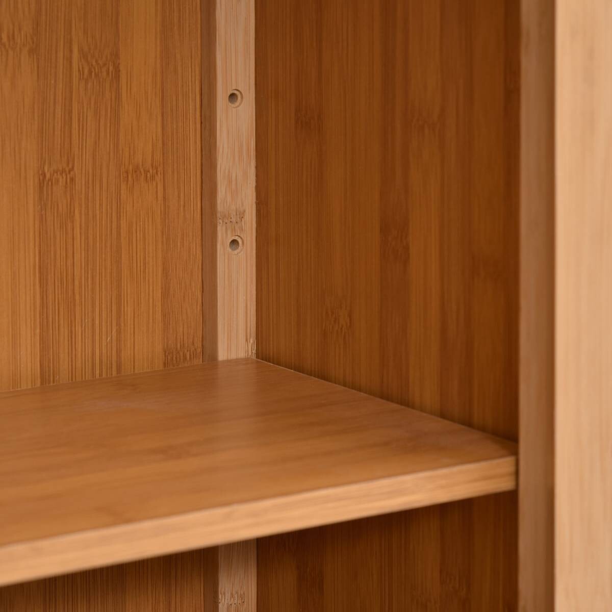 Badezimmerschrank natur Bambus B/H/L: ca. 26x92x50 cm