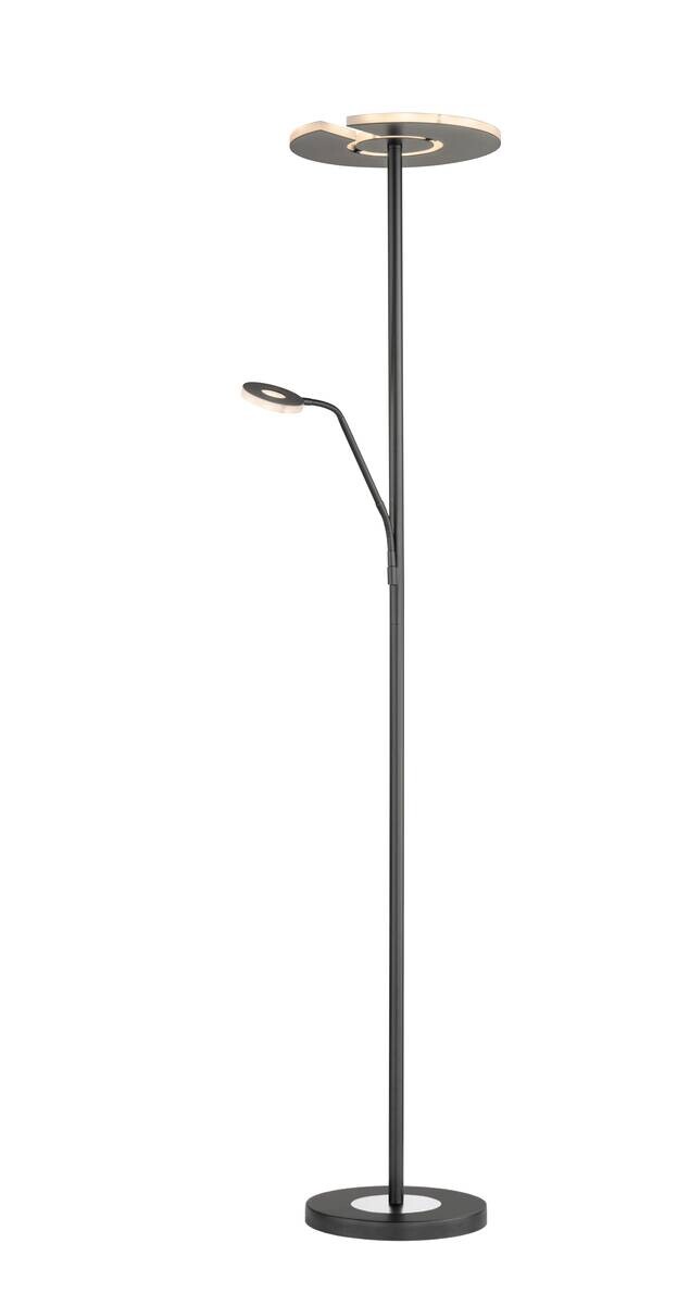 Fischer & Honsel Stehlampe 40318 Chrom schwarz Metall B/H/T: ca. 35x180x50 cm 1 Brennstellen