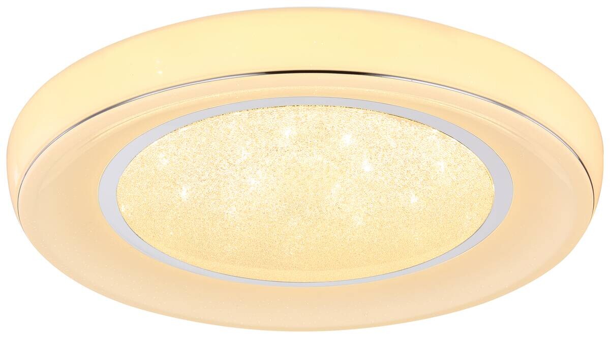 GLOBO Deckenleuchte 483110-30 weiß Opal Metall Kunststoff Chrom H/D: ca. 9x66 cm