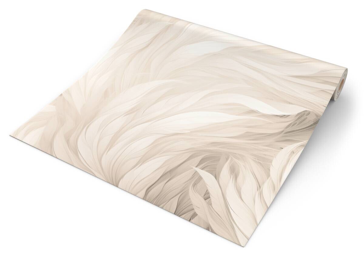 UGEPA Papiertapete Federn weiß B/L: ca. 53x1005 cm