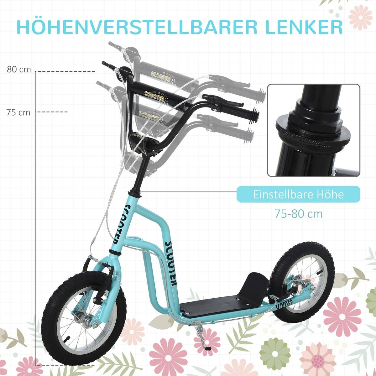 HOMCOM Kinderroller blau