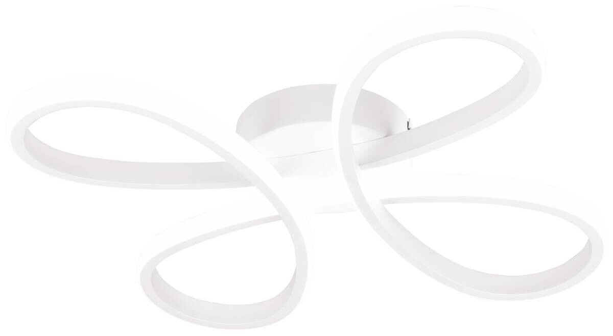 Reality LED-Deckenleuchte Fly weiß Metall Acryl B/H/T: ca. 40x40x7,5 cm