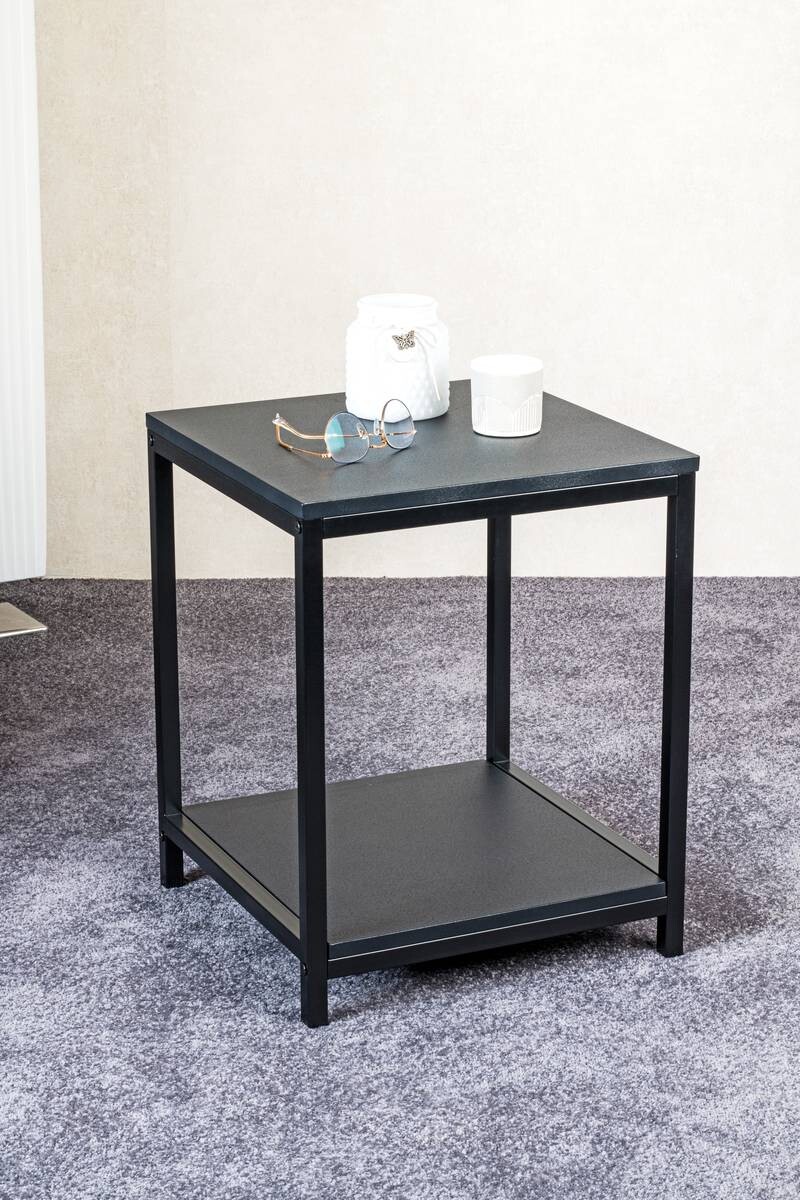 Beistelltisch schwarz Metall B/H/T: ca. 40x50x40 cm