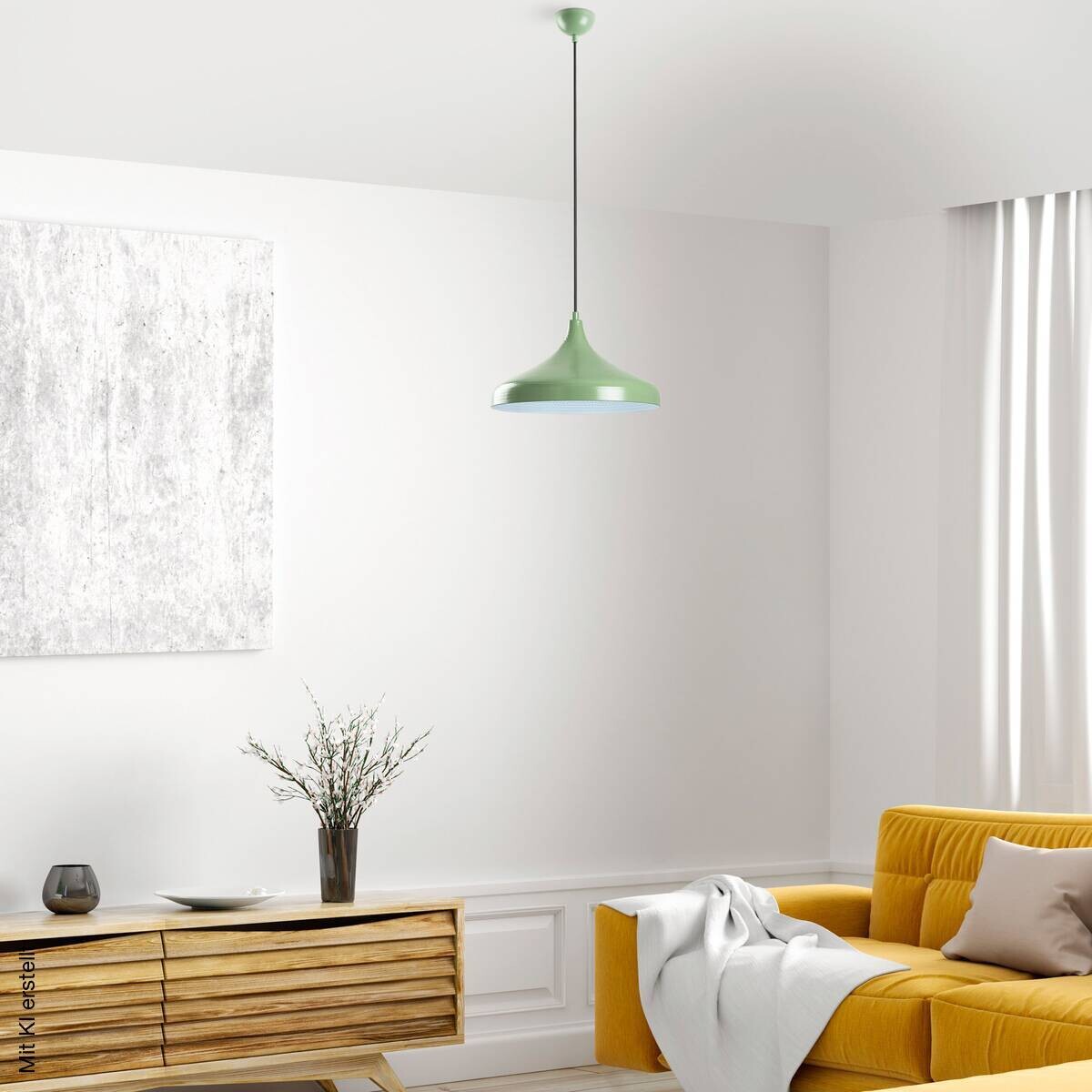 Opviq Pendelleuchte minze B/H/T: ca. 36x118x36 cm E27 1 Brennstellen