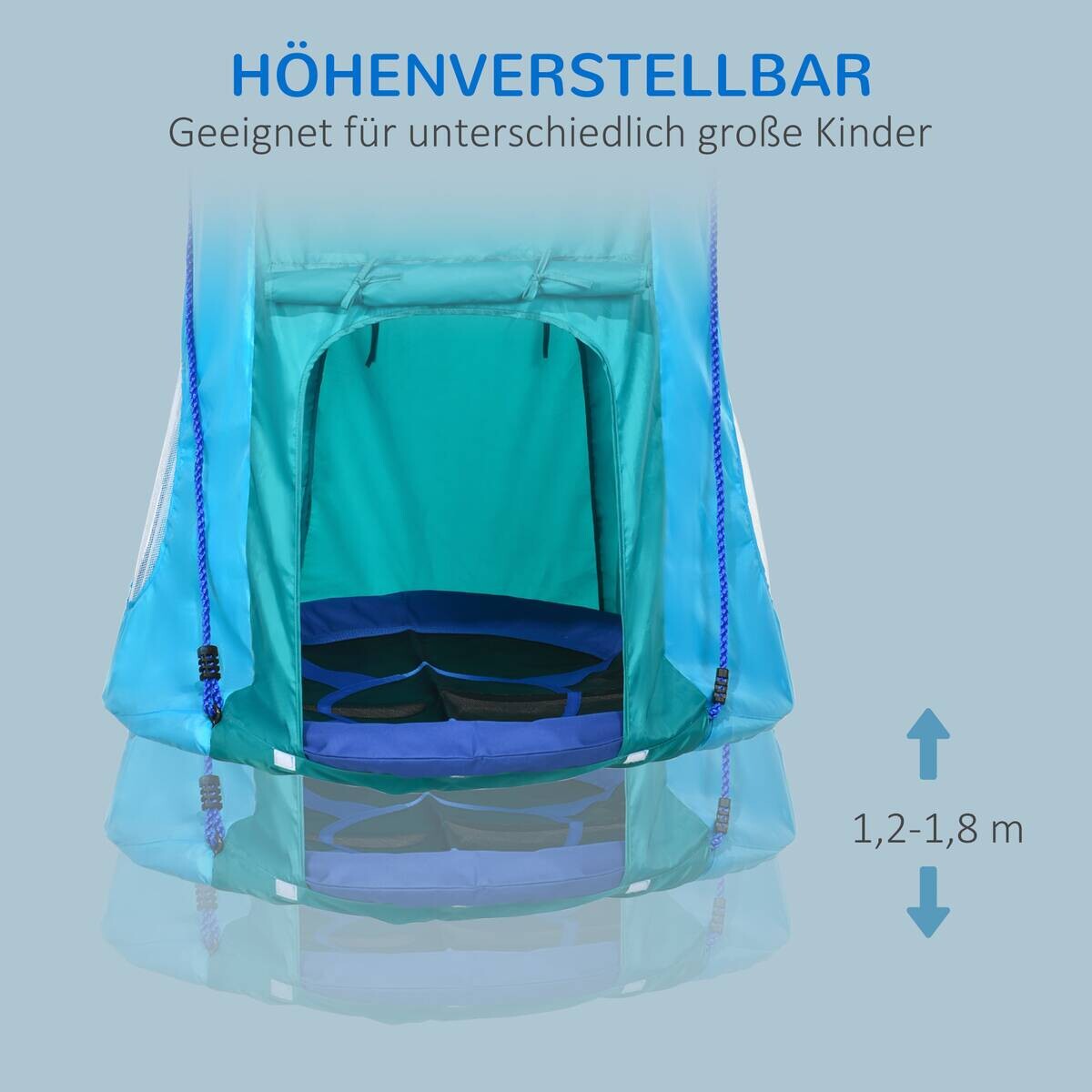 Outsunny Schaukel blau B/H/L: ca. 100x100x150 cm