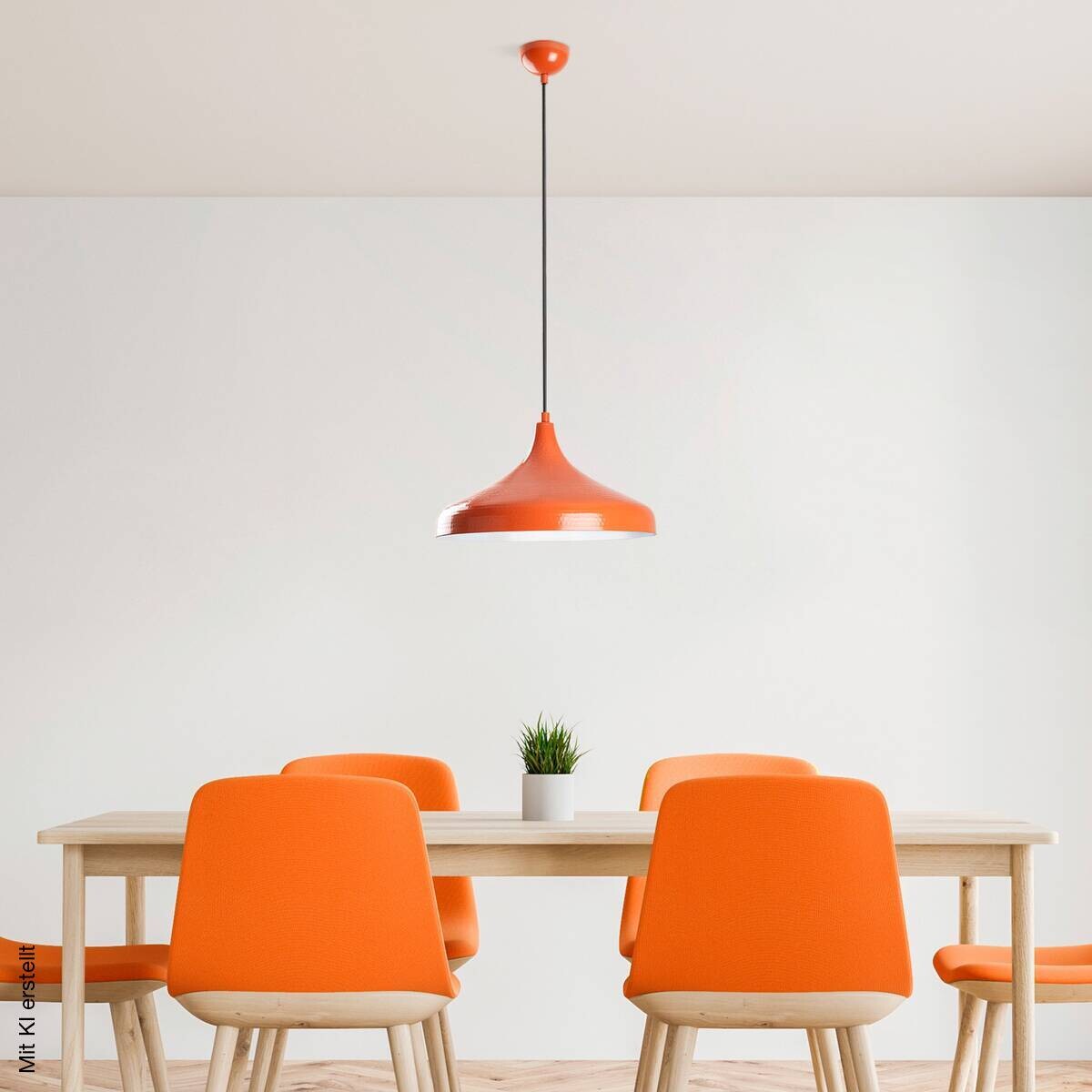 Opviq Pendelleuchte orange B/H/T: ca. 36x118x36 cm E27 1 Brennstellen