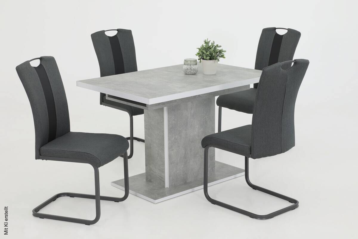 Essgruppe Donau I Beton Holzwerkstoff B/H/T: ca. 160x76x80 cm