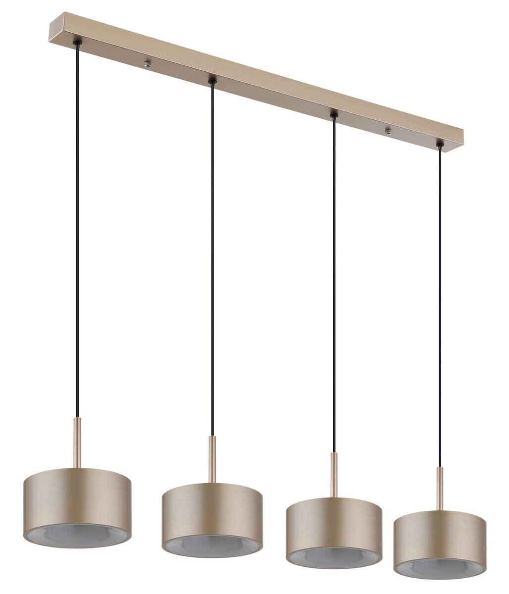 GLOBO LED-Hängeleuchte anthrazit mattschwarz champagner Kunststoff Metall B/H/L: ca. 15x150x86 cm 1 Brennstellen