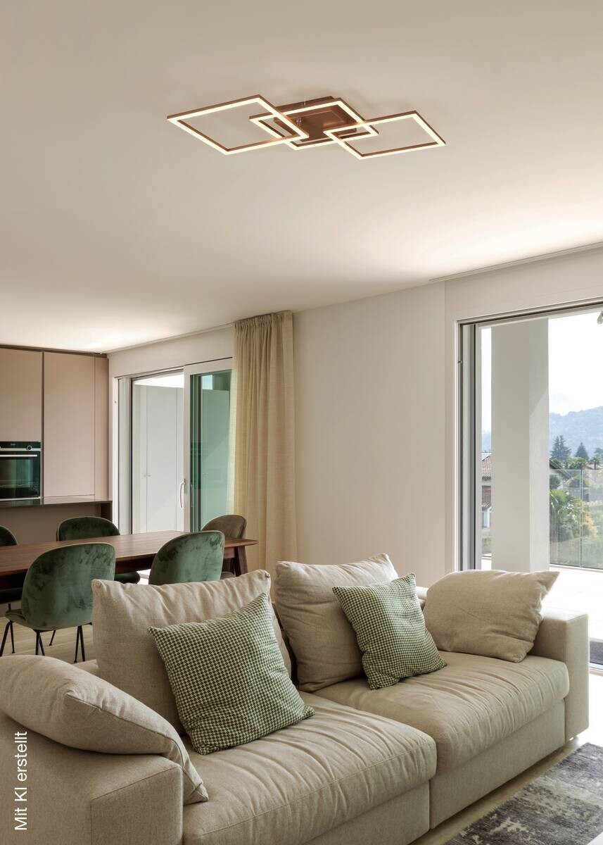 Reality LED-Deckenleuchte Trail Metall B/H/T: ca. 53x53x7 cm