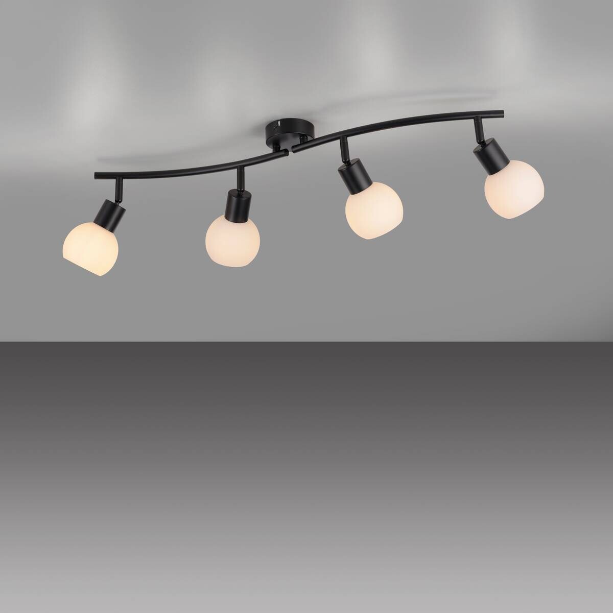 Just Light Spot 4flg. schwarz B/H/L: ca. 27x22x85 cm E14 4 Brennstellen