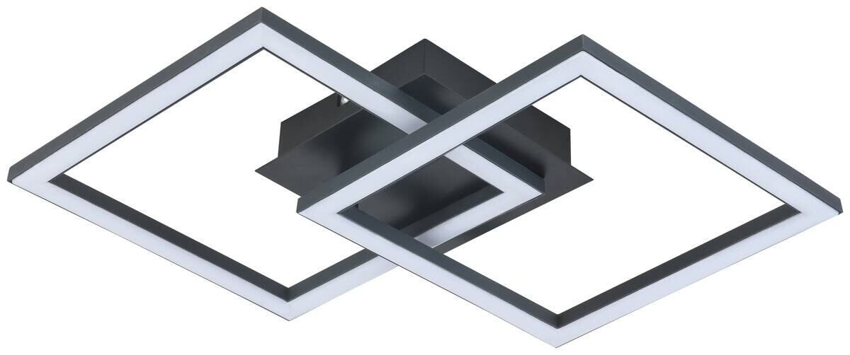 Deckenleuchte schwarz Kunststoff B/H/L: ca. 33x7x53 cm