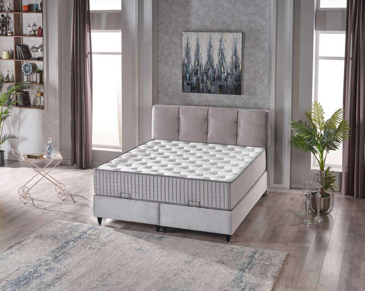 Polsterbett Naomi hellgrau Liegefläche B/L: ca. 180x200 cm