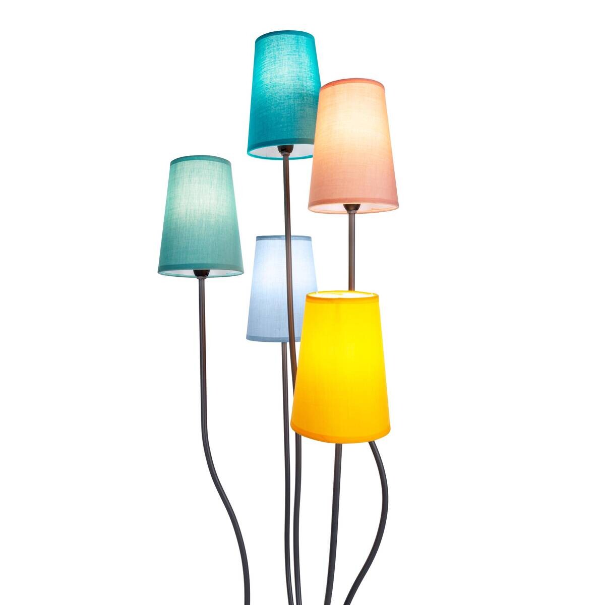 Näve Leuchten Stehlampe 2074761 multicolor Metall Textil B/H/T: ca. 35x163x40 cm 5 Brennstellen