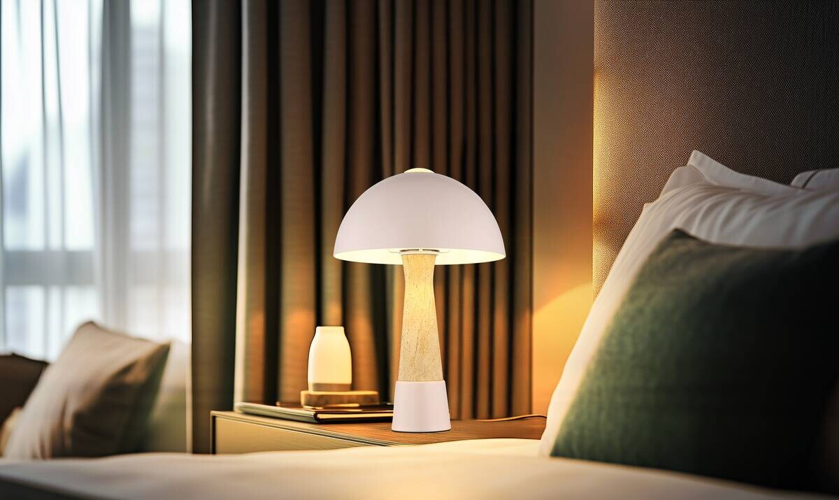 GLOBO Tischleuchte champagner Metall H/D: ca. 36,5x25 cm E27 1 Brennstellen