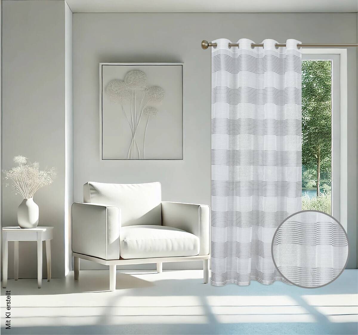 home Topline Ösenvorhang Mina anthrazit B/L: ca. 135x245 cm