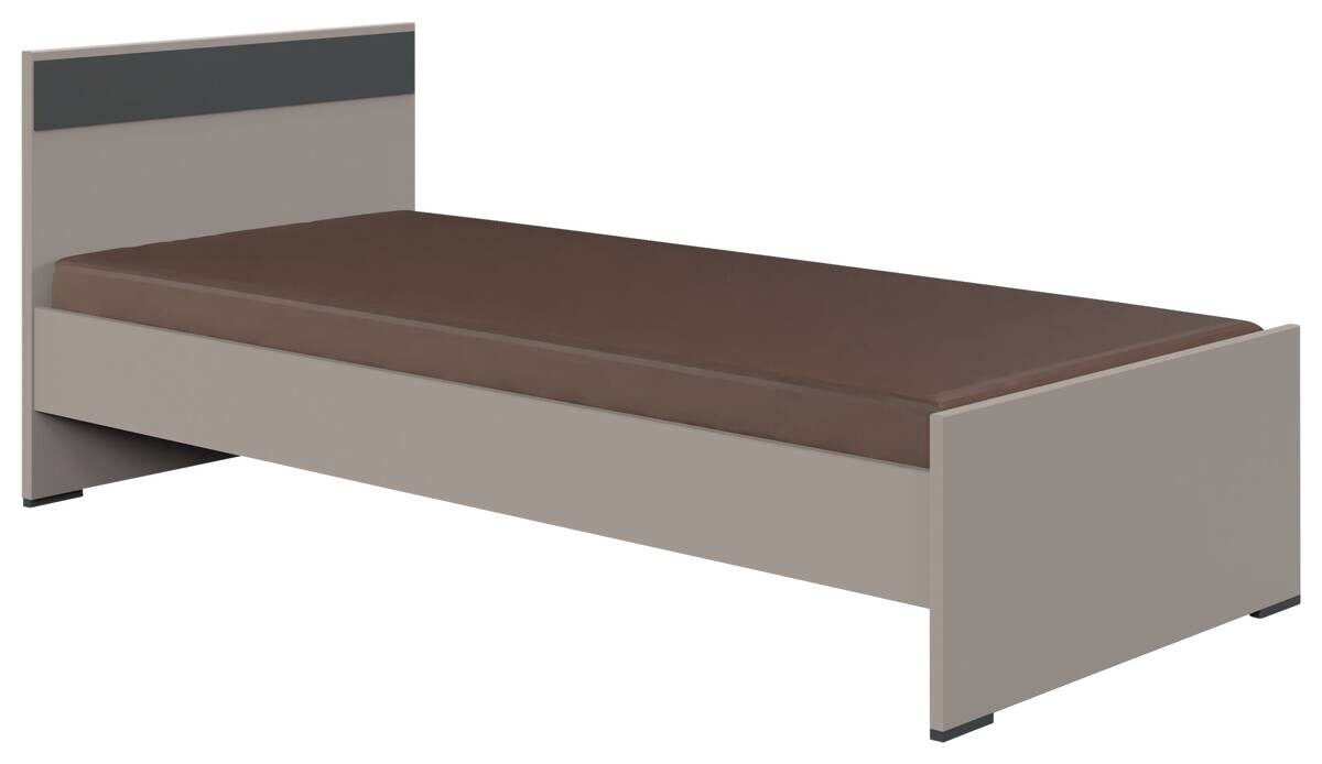 Bett Bahamas Sahara grau Liegefläche B/L: ca. 90x200 cm