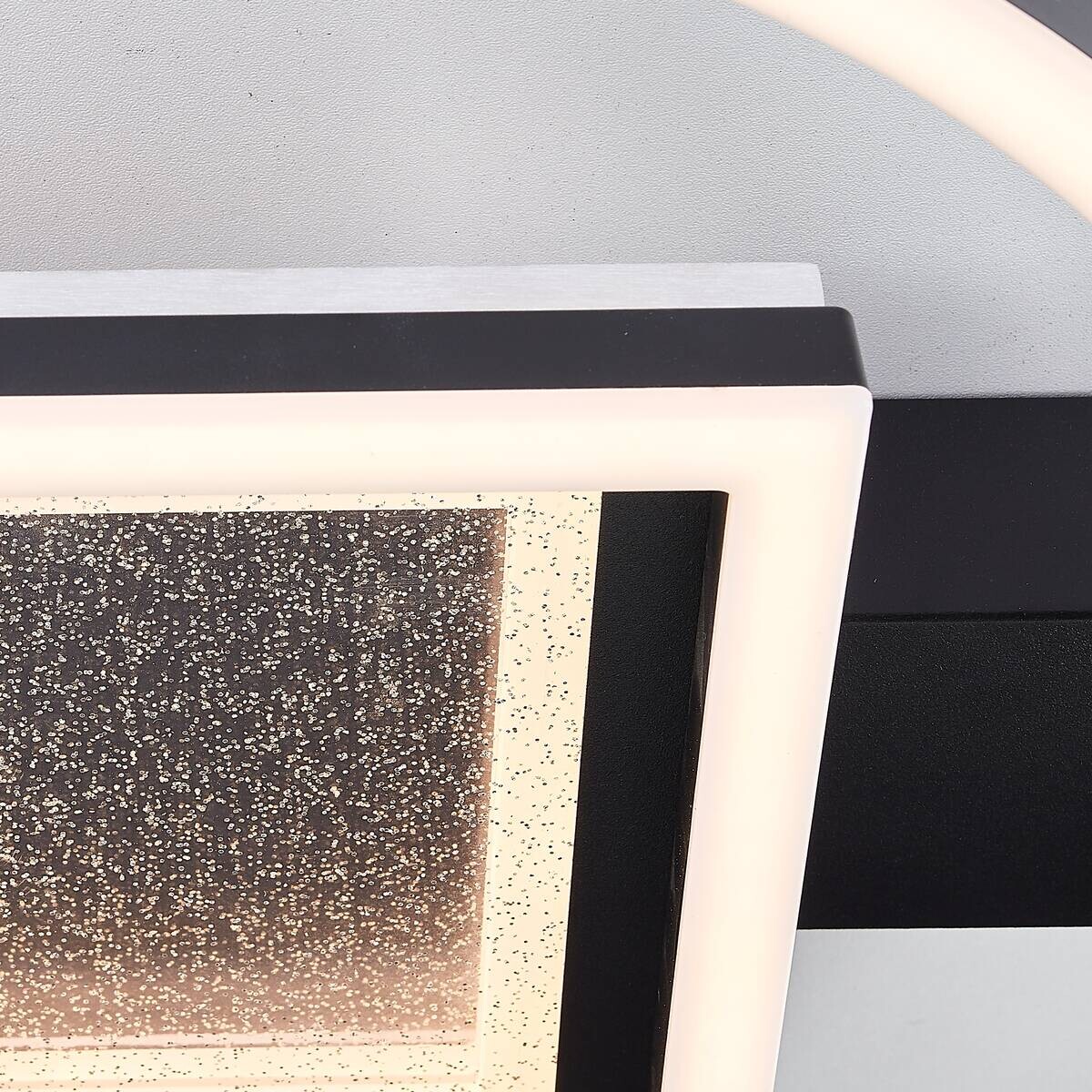 Brilliant LED-Deckenleuchte schwarz B/H/L: ca. 37x37x6 cm