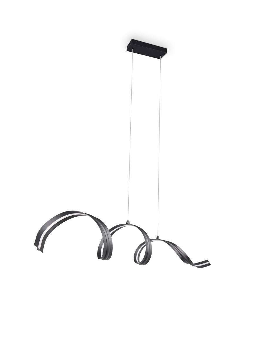 Reality LED-Pendelleuchte Tivor schwarz Metall B/H/T: ca. 109x150x19,5 cm