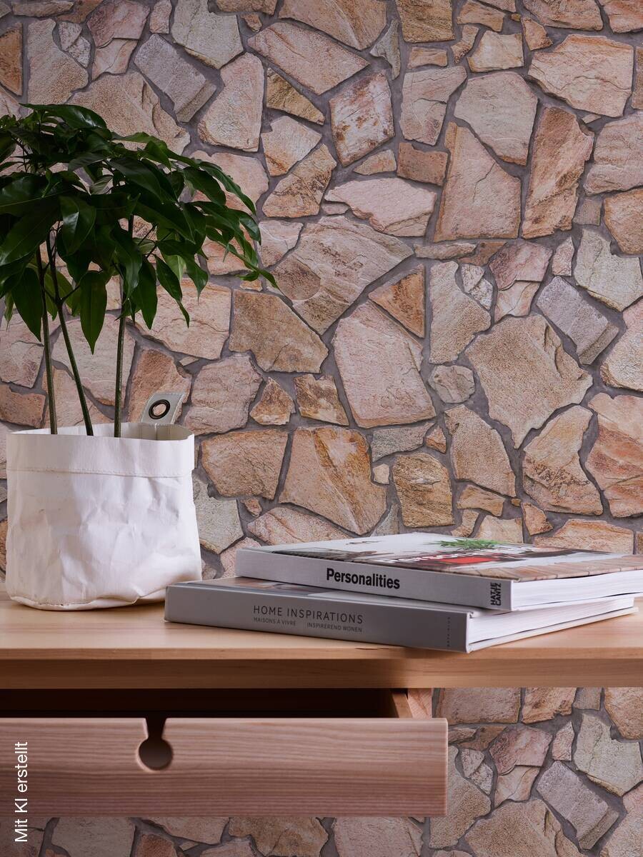 A.S.Creation Vliestapete grau beige B/H/D: ca. 53x1005x9 cm