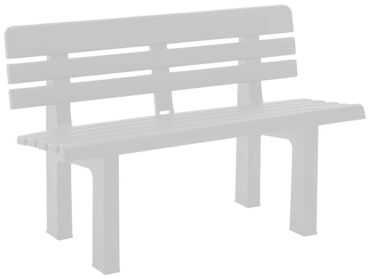 ProGarden Gartenbank Genziana weiß Kunststoff B/H/L: ca. 52x71x110 cm | weiß | 52,00/71,00/110,00 cm