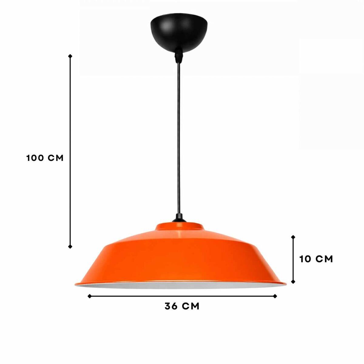 Opviq Pendelleuchte orange B/H/T: ca. 35,5x120x35,5 cm E27 1 Brennstellen