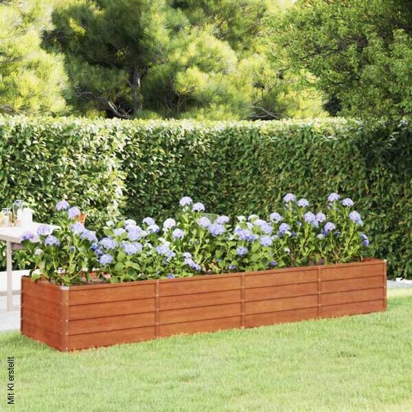 Hochbeet braun Stahl B/H/L: ca. 45x320x80 cm