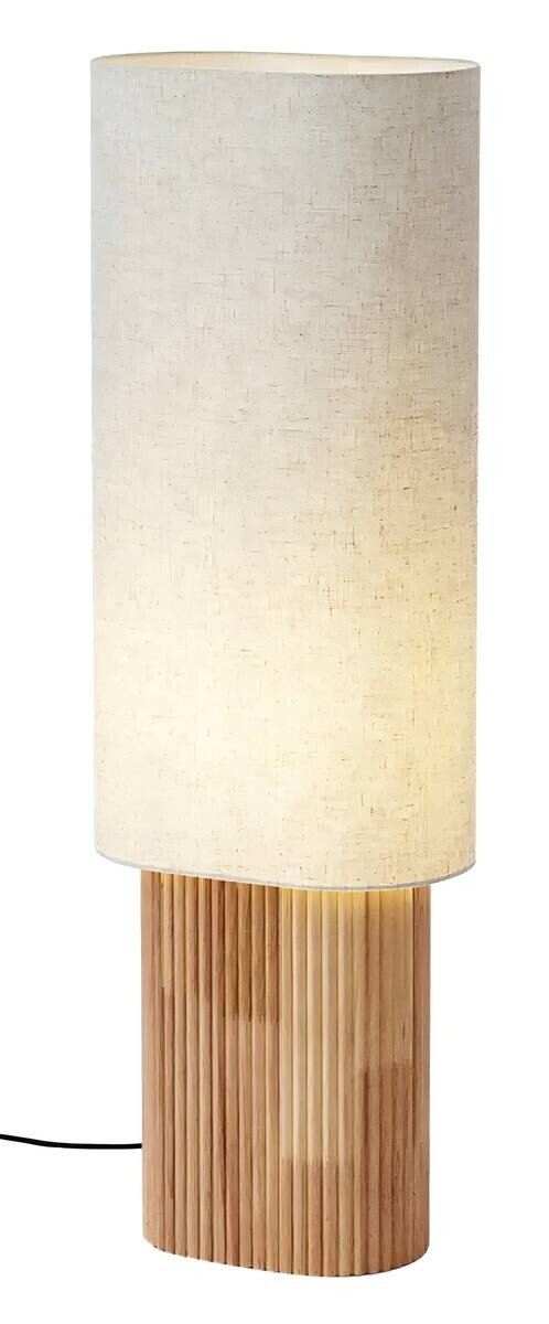 POCOline Stehleuchte Hazel natur creme Holz Textil B/H/L: ca. 20x100x30 cm E27 1 Brennstellen