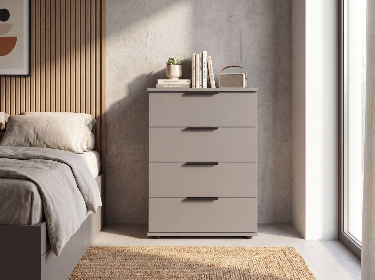 Nachtkonsole Easy Plus Sahara grau B/H/T: ca. 52x74x38 cm