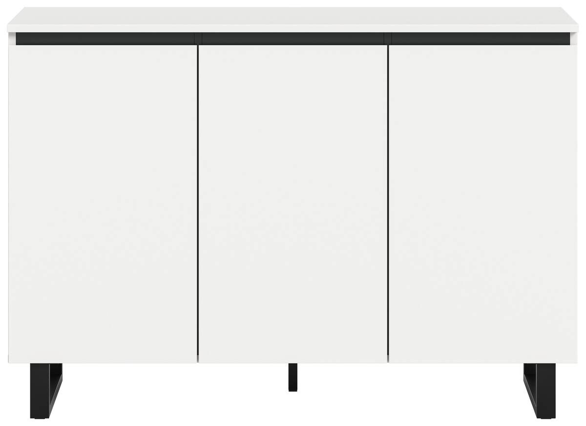 Sideboard Tomasa weiß schwarz B/H/T: ca. 120x84x36 cm