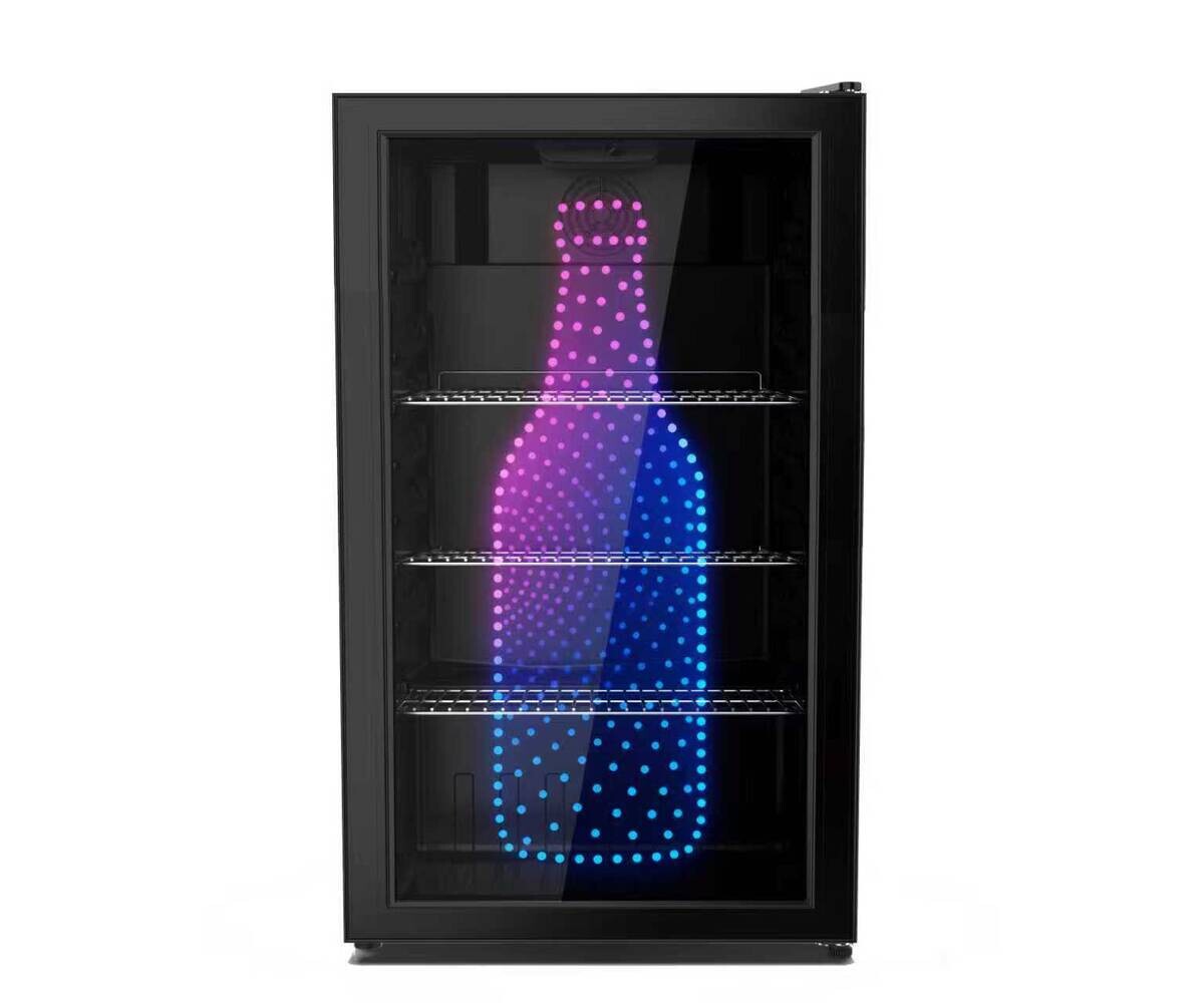 PKM Glastürkühlschrank GKS83FC2 schwarz B/H/L: ca. 44,5x83x47 cm