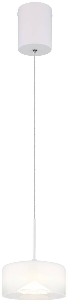 GLOBO Pendelleuchte weiß Opal Metall Glas H/D: ca. 150x15 cm 1 Brennstellen