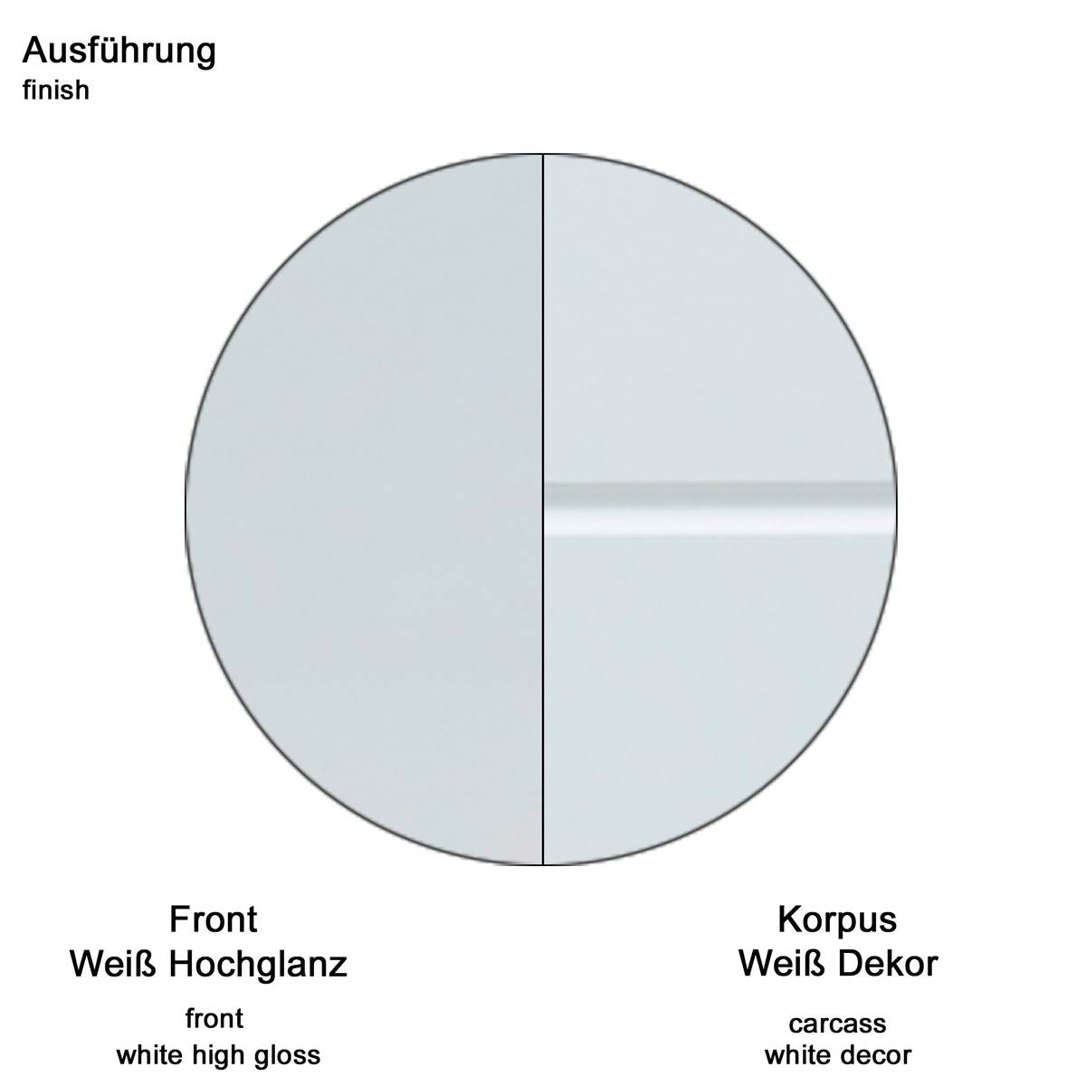 Garderobenschrank Amanda weiß Hochglanz B/H/T: ca. 62x195x38 cm