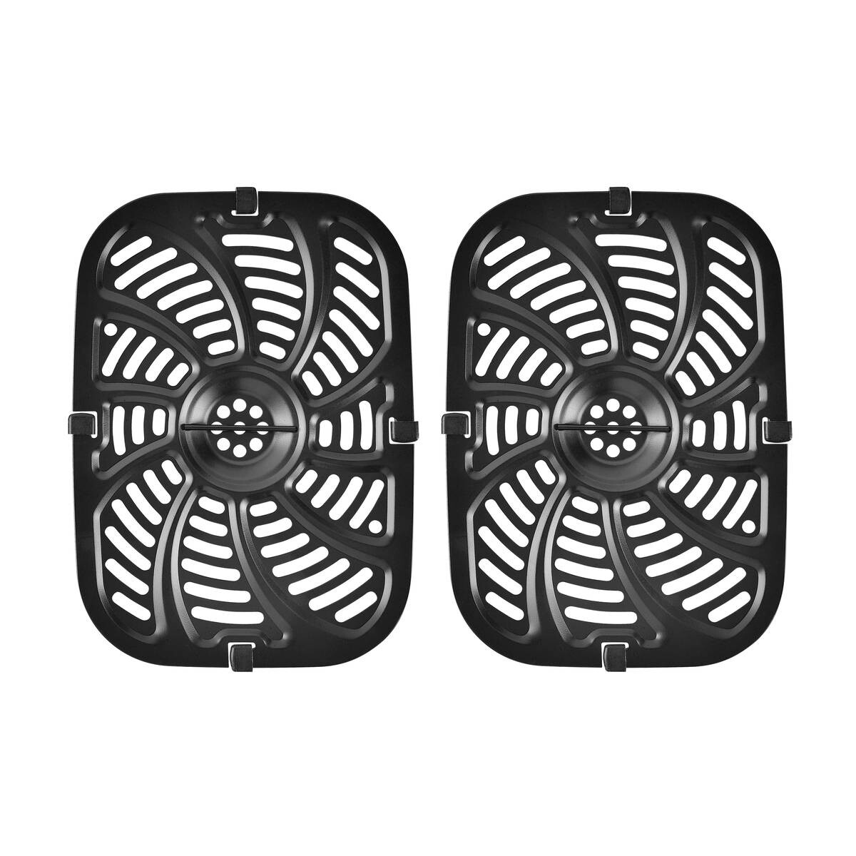 MASTERPRO Heißluftfritteuse Doppelbehälter BGMP-9178-BK silber Metall B/H/T: ca. 45x35,5x38 cm ca. 9 l