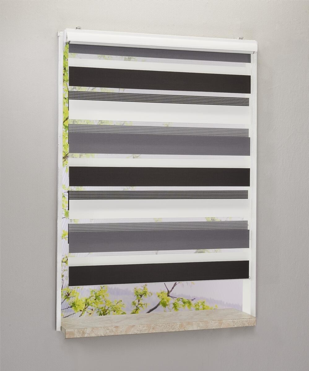 Boviva Doppelrollo mit Blende weiß B/L: ca. 80x160 cm