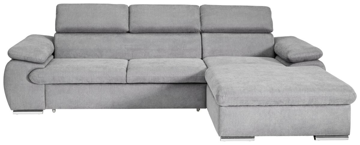 Ecksofa mit Bettfunktion und Bettkasten graubraun B/T: ca. 284x196 cm