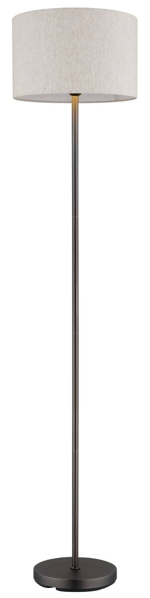 GLOBO Stehlampe creme schwarz Metall Leinen H/D: ca. 160x35 cm E27 1 Brennstellen