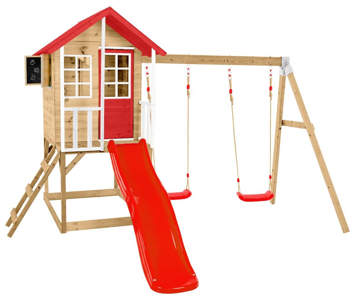 Zwerkules Spielhaus Lolla grau B/H/L: ca. 370x224x352 cm