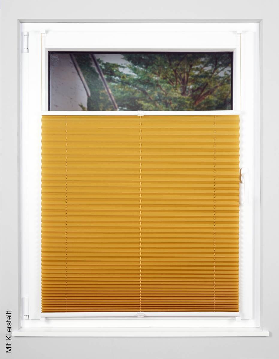 Hochwertiges Klemmplissee gold B/L: ca. 120x130 cm