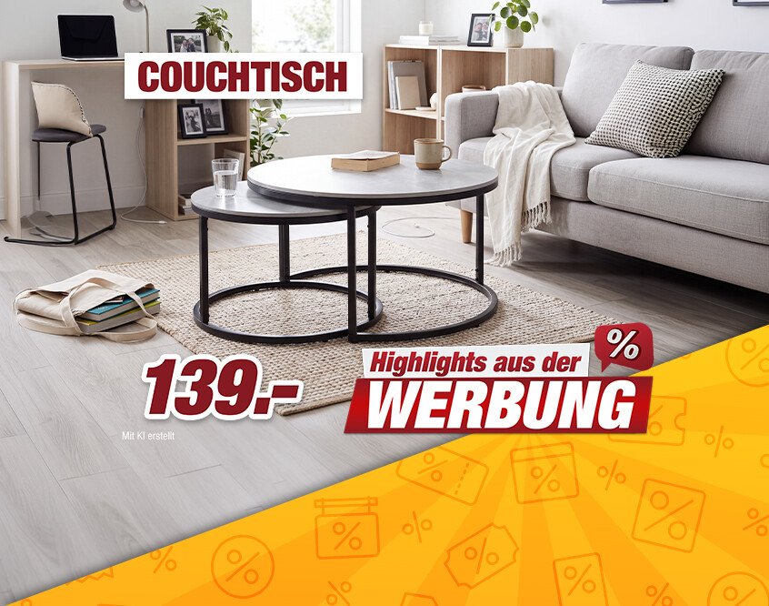 Unsere Werbe Highlights - Couchtisch
