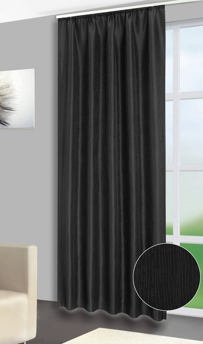 silver edition Dekovorhang Tessin schwarz B/L: ca. 140x245 cm