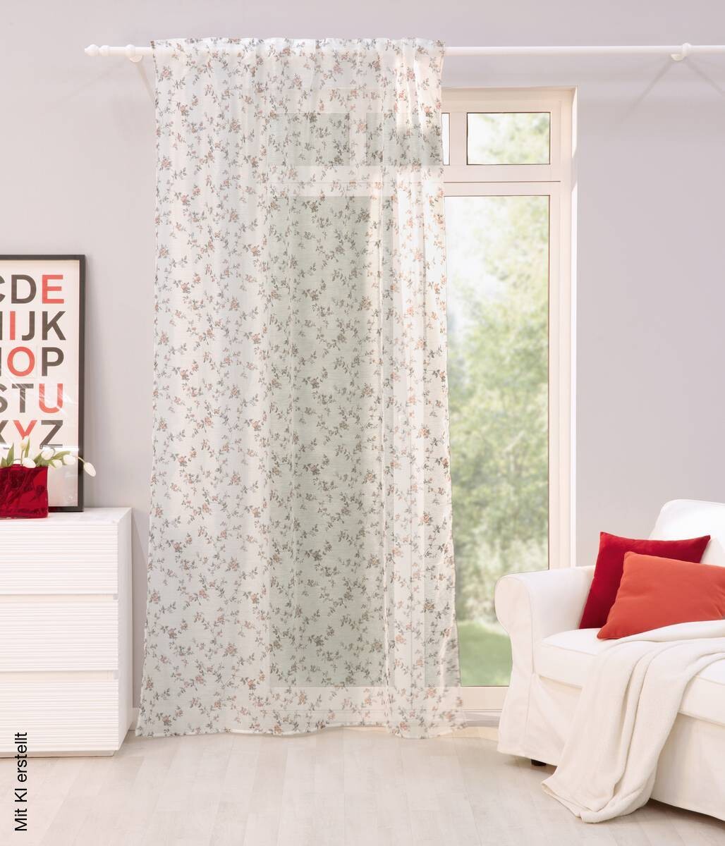 Kombivorhang Florina weiß 100% Polyester B/L: ca. 140x245 cm