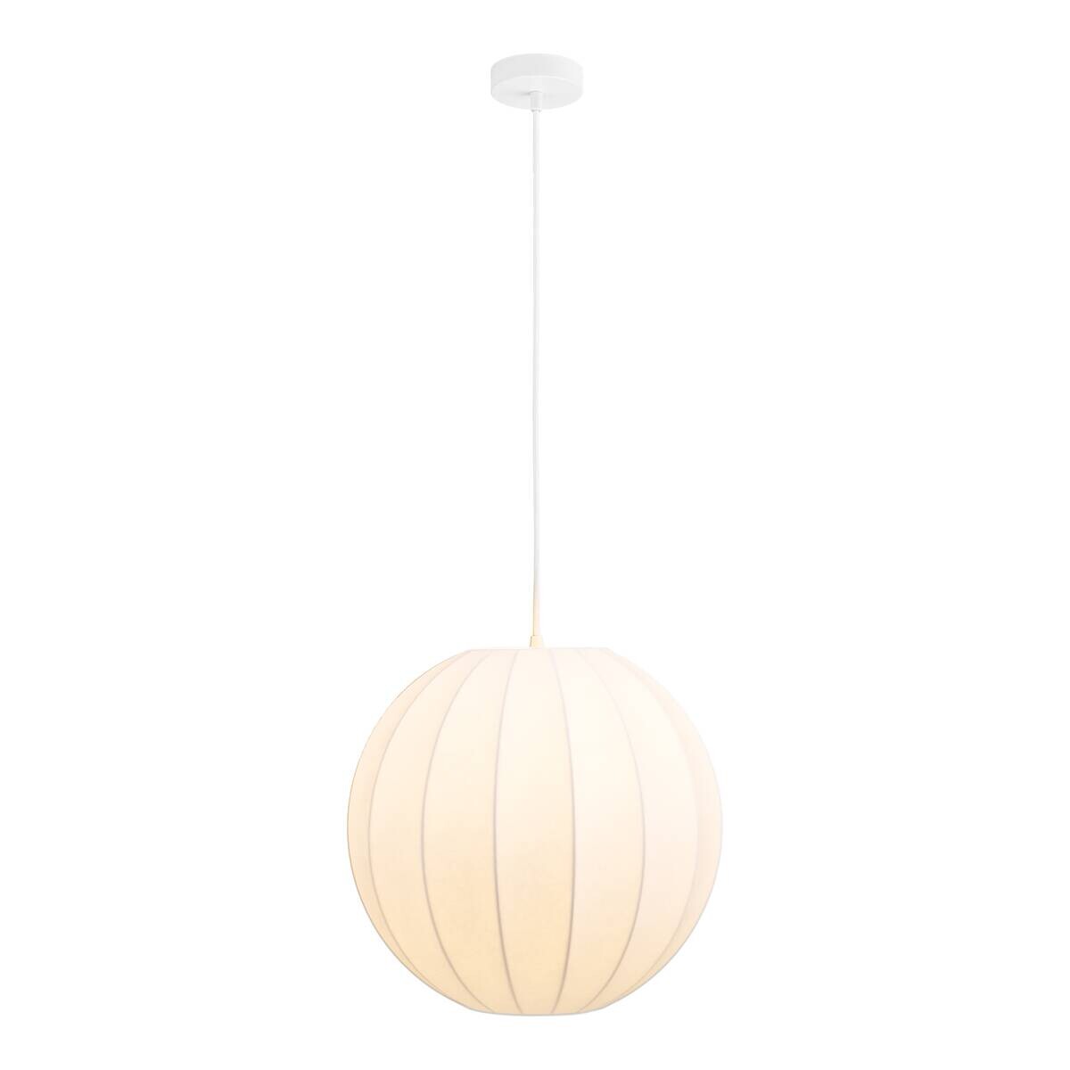Housenordic Pendelleuchte Coventry weiß Holz Aluminium H/D: ca. 37x40 cm E27 1 Brennstellen
