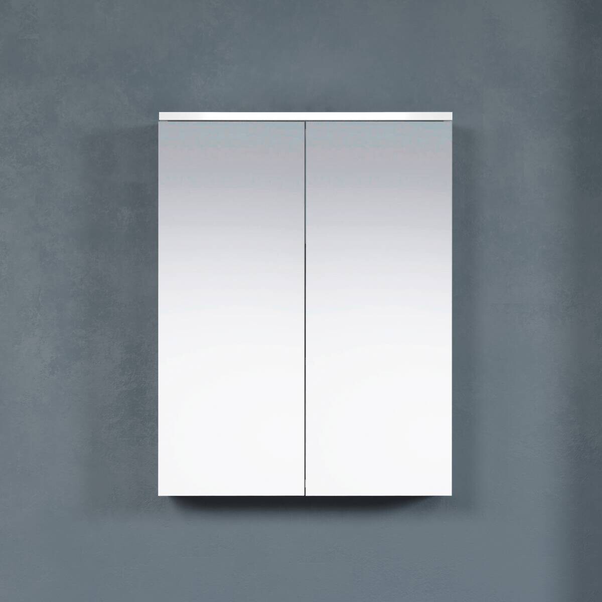 Spiegelschrank Wons weiß Hochglanz weiß matt B/H/T: ca. 60x78x18 cm