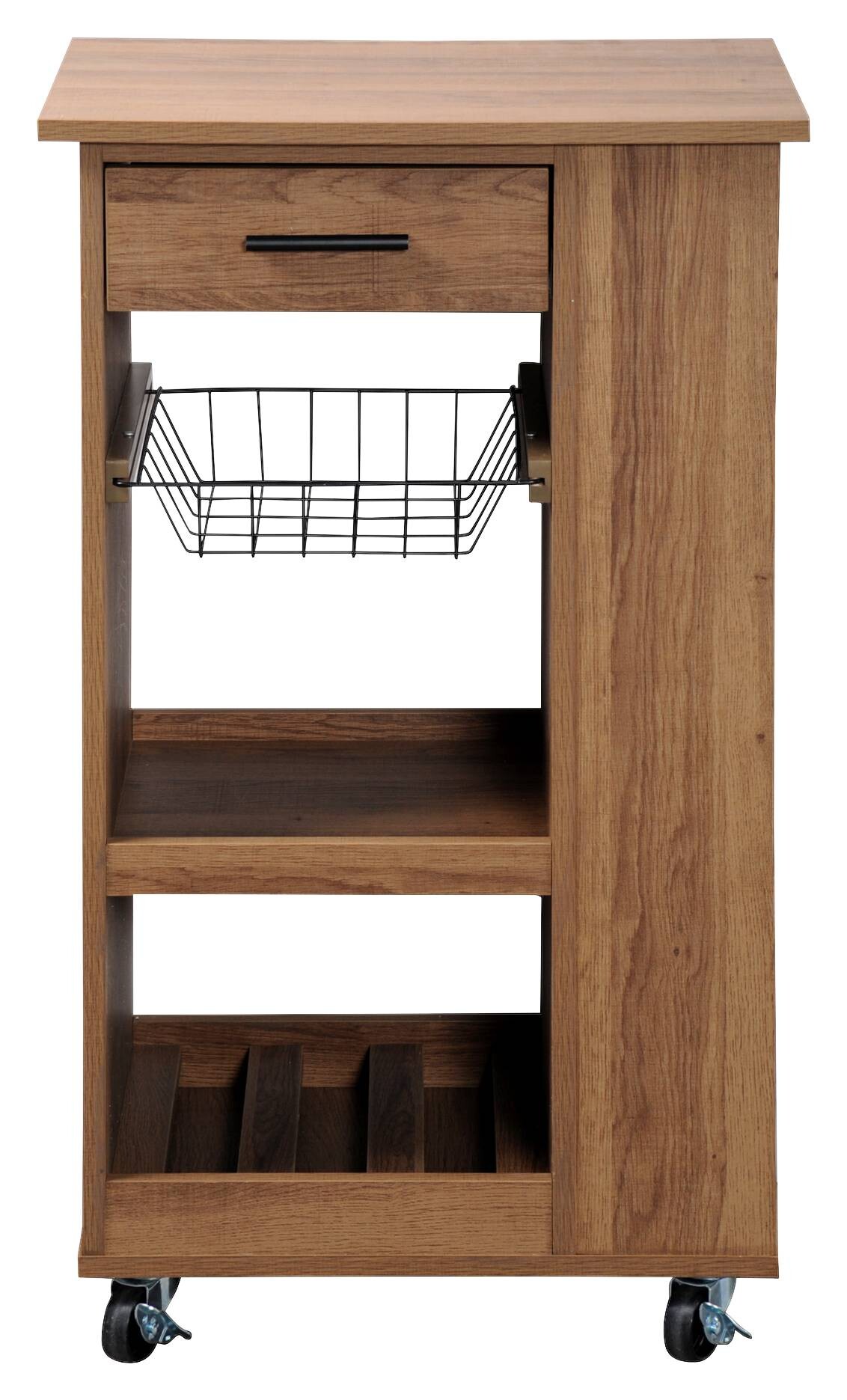 Kesper Küchenwagen walnuss Holz B/H/L: ca. 37x85x50 cm
