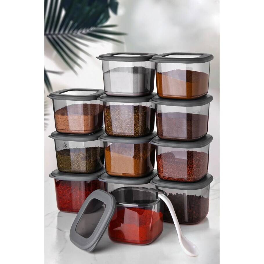 HermiaConcept Frischhaltebox-Set Pandora 12-tlg.  anthrazit