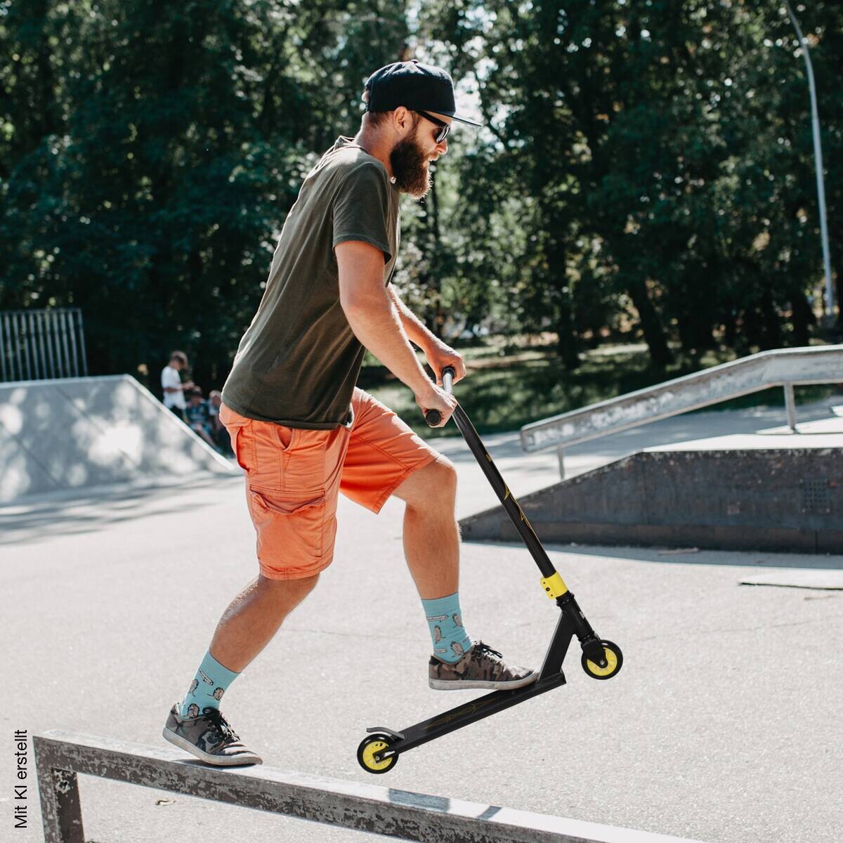 HOMCOM Stuntscooter gold B/H/L: ca. 47,2x86x68 cm